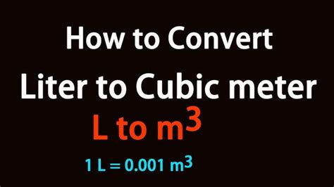 litres in a cubic metre|Convert L to cubic m .